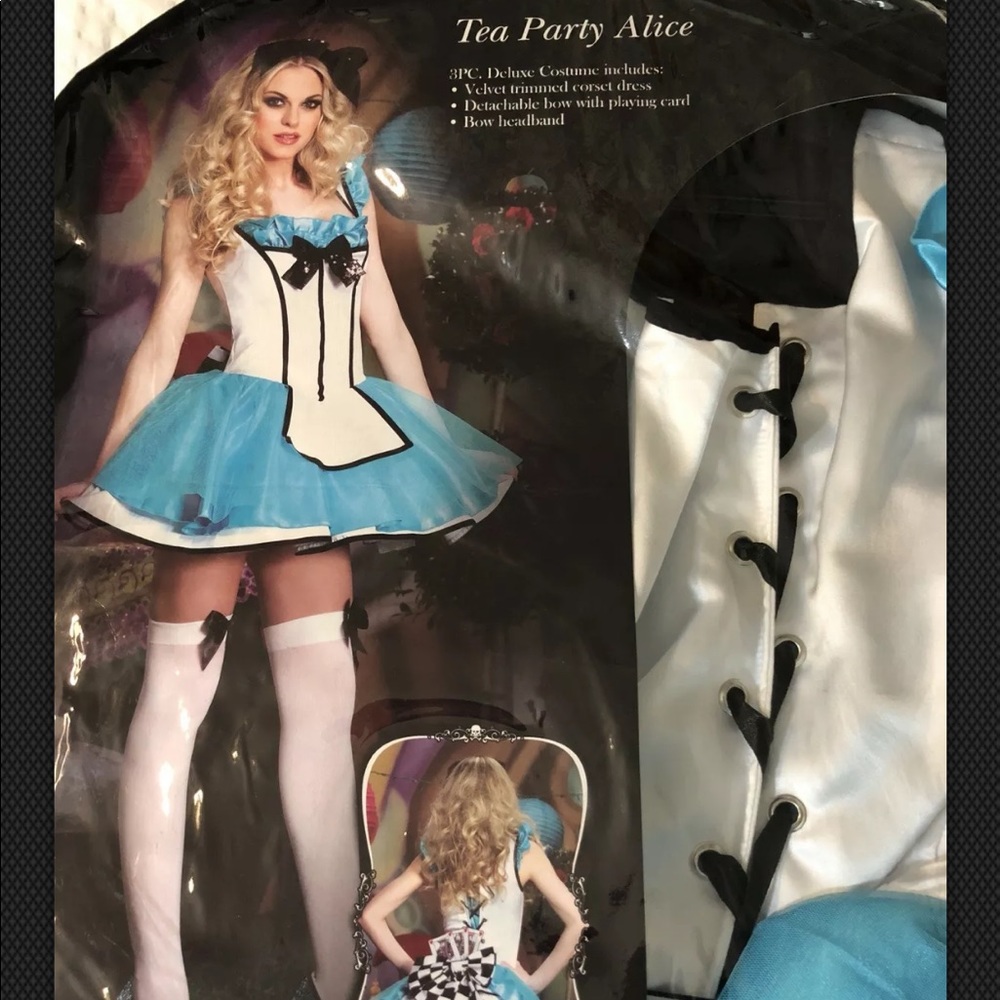 Tea Party Alice Halloween Adult Costume size Large
